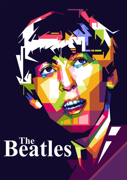 Beatless Vector Wpap Illustration Popart — Image vectorielle