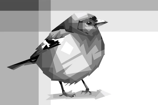 Abstract Illustration Bird Black White Background Pop Art Style Design — Stock Vector