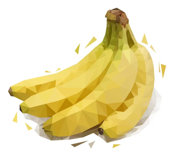 Banan Lowpoly Artwork Projekt Sztuki Wektor Ilustracja Grafika Kreatywne Owoce — Wektor stockowy