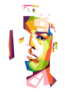Cristiano Ronaldo tasarım illüstrasyon wpap pop sanat vektörü