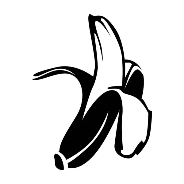 Σχέδιο Εικονογράφηση Ενός Μπανανόφλουδα Φλούδα Σιλουέτα Κινουμένων Σχεδίων Μινιμαλιστικό Διάνυσμα — Διανυσματικό Αρχείο