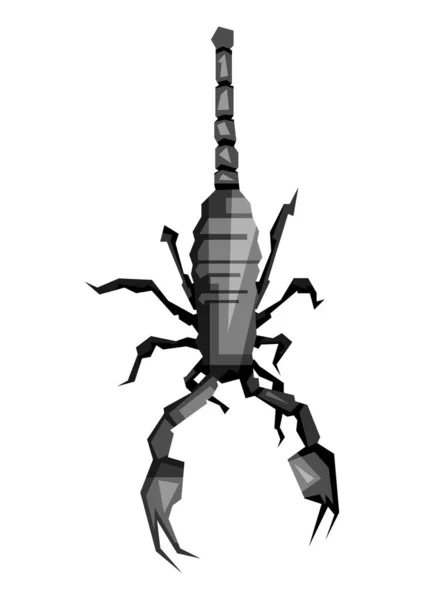 Scorpion Ilustrace Design Černá Bílá Vektorová Wpap Pop Art — Stockový vektor