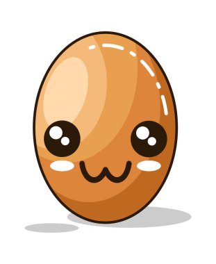 Duygusal Yumurta Sevimli Tasarım Vektörü İllüstrasyon minimalist simgesi