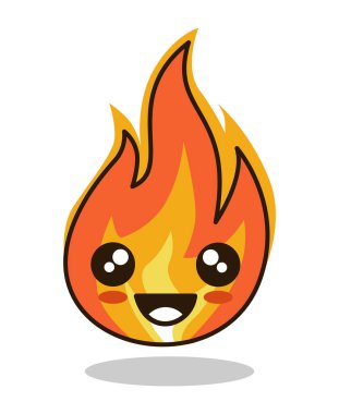 Duygu Ateşi Gülüşü Tasarım Vektörü illüstrasyon minimalist simgesi