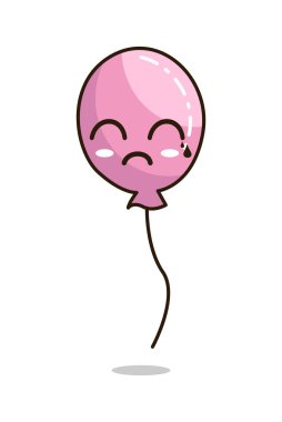Duygusal Balon Üzücü Tasarım Vektörü illüstrasyon minimalist simgesi