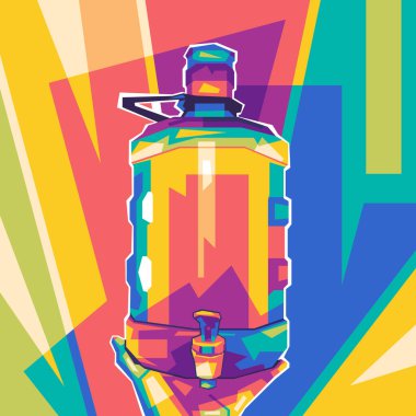 Pop Art wpap biçimi vektör illüstrasyonlu Galloon tasarımı