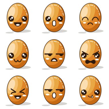 Duygusal Yumurta Tüm Set Tasarım Vektörü illüstrasyon minimalist abtsrtack rengi