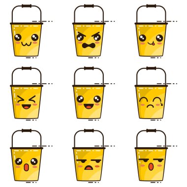 Duygusal Kova Tüm Set Tasarım Vektörü illüstrasyon minimalist abtsrtack rengi