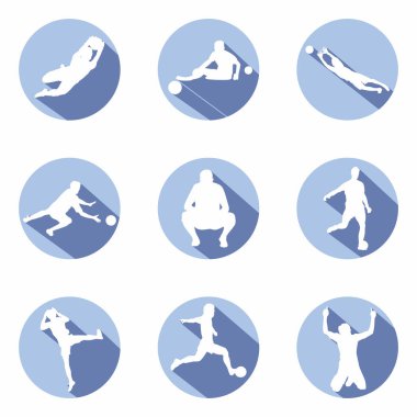 Futbolcu Kutlaması Uzun Gölge Biçimi Çizim 1