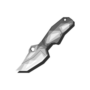 Siyah ve beyaz küçük bıçak renkli tasarım wpap popart vektör çizimi