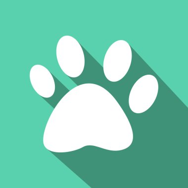 Logo için kedi patileri tasarım vektör çizimi