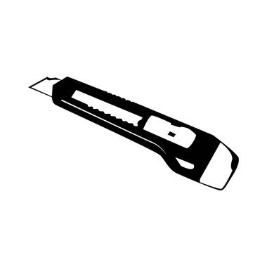 Illustration design of Cutter Black silhouette, White background