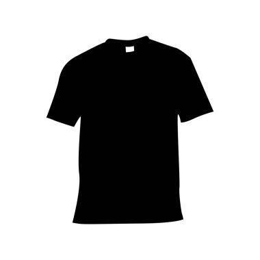 Black White T-shirt illustration design silhouette, White background
