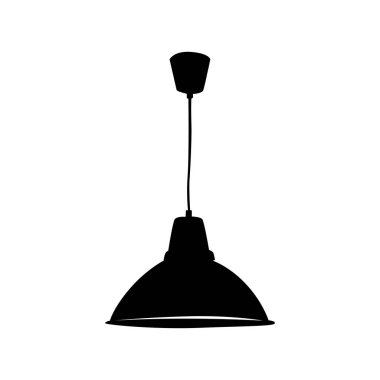 Black silhouette Night Light illustration design, white background