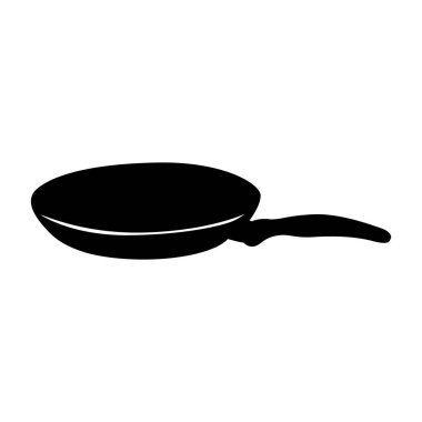cooking pot design silhouette illustration in black color on white background