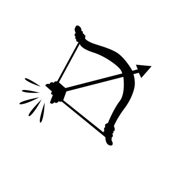 Mini bow design silhouette illustration in black color on white background