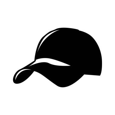 Black hat silhouette design illustration in black color on white background