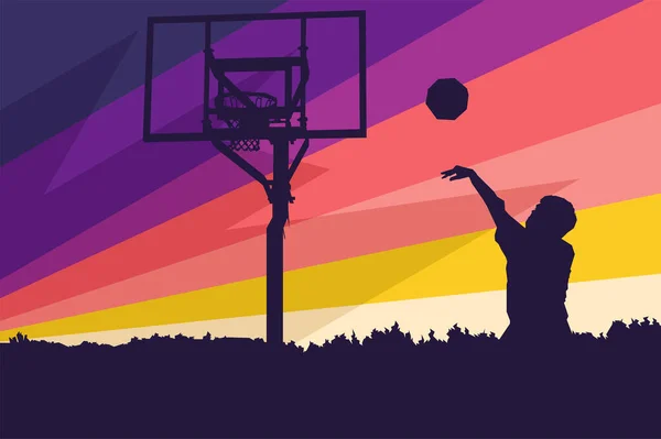 Throwing Ball Afternoon Design Wpap Pop Art Illustration High Quality — Διανυσματικό Αρχείο