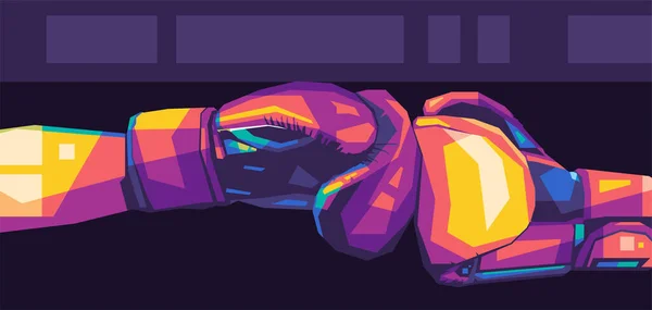 Two Boxers, Design in WPAP Pop art Illustration High Quality Posters.
