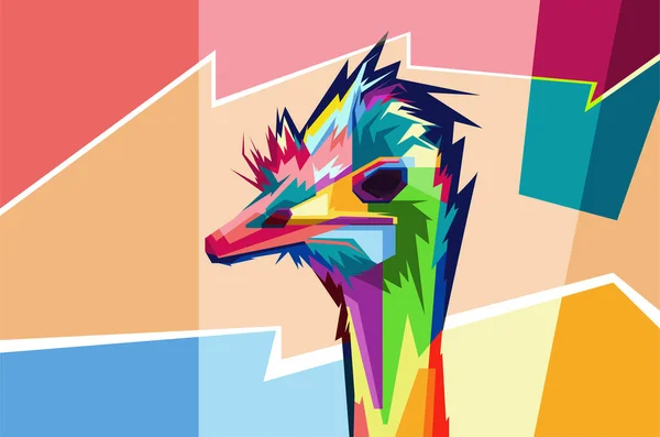Havalı hindi çizimi renkli wpap popart vektör biçimi