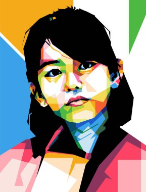 En genç ve en ünlü Yargıç Wpap vektör popart renkli çizim tasarımı soyut arka plan