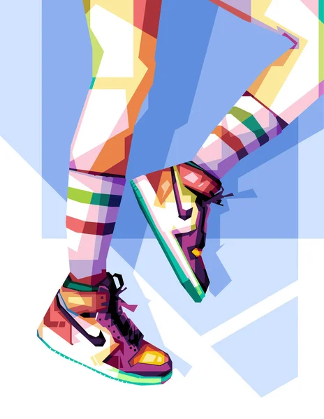 Δροσερές Μπότες Ποδοσφαίρου Wpap Διάνυσμα Popart Πολύχρωμο Σχέδιο Απεικόνισης Αφηρημένη — Διανυσματικό Αρχείο