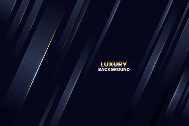 Işık bantları Vektör Premium İllüstrasyonu ile lüks koyu mavi arkaplan