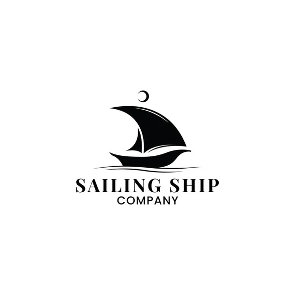 Yelkenli Gemi logosu tasarımının silueti