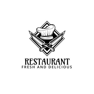 Restoran Logo Vektörü İllüstrasyonu