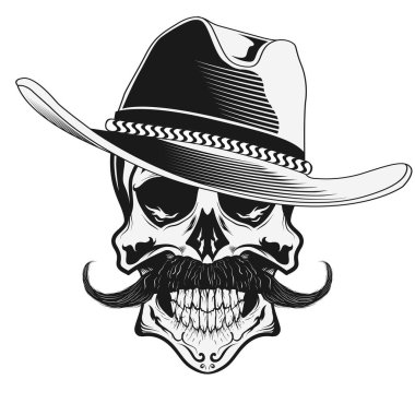 Siyah beyaz bir kafatası.. 