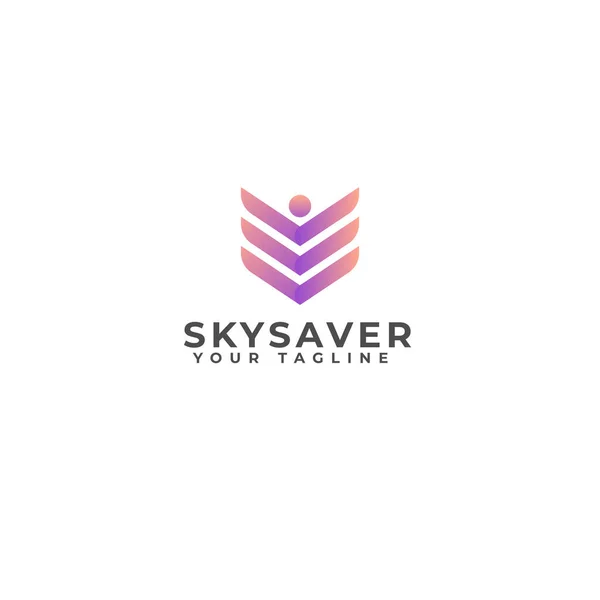 Skysaver logo vektör çizimi . 
