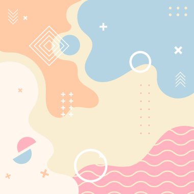 Düz tasarım soyut arkaplan vektörü illüstrasyonu