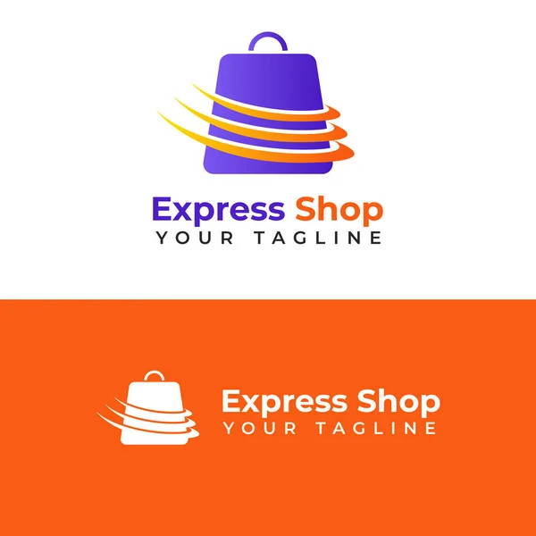 Express Shop Logo Vektörü İllüstrasyonu
