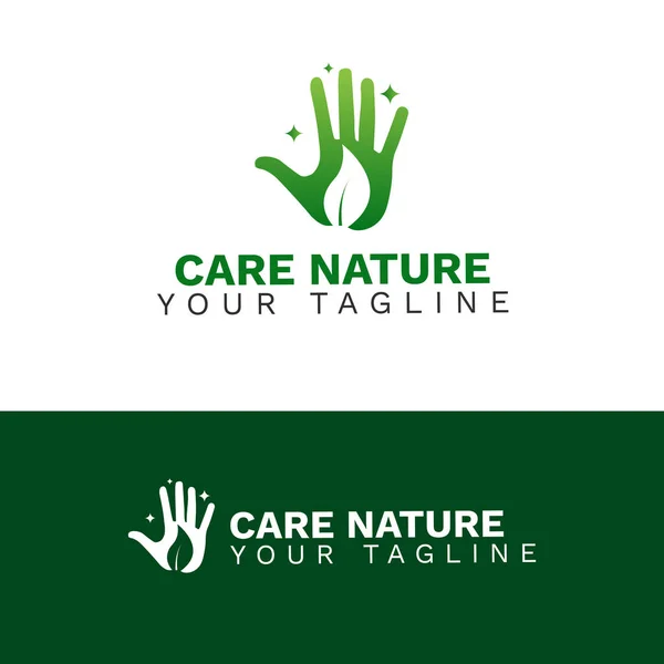  Care Nature Logo Vektörü İllüstrasyonu