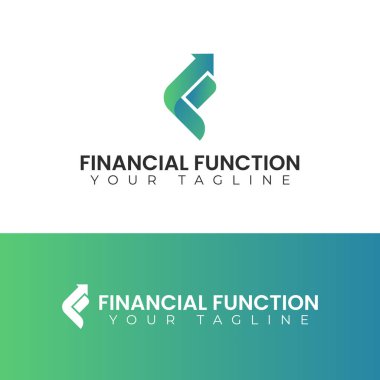 Finansal Fonksiyon Logo Vektörü İllüstrasyonu