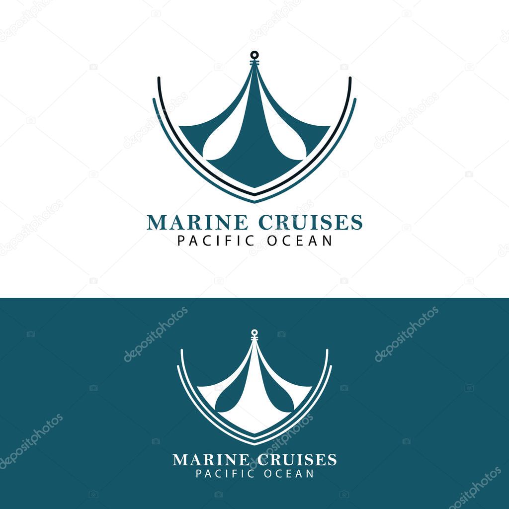 Marine Cruises Logo Vector Illustration