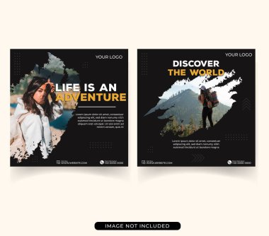 Doğa sosyal medya postası koleksiyonu