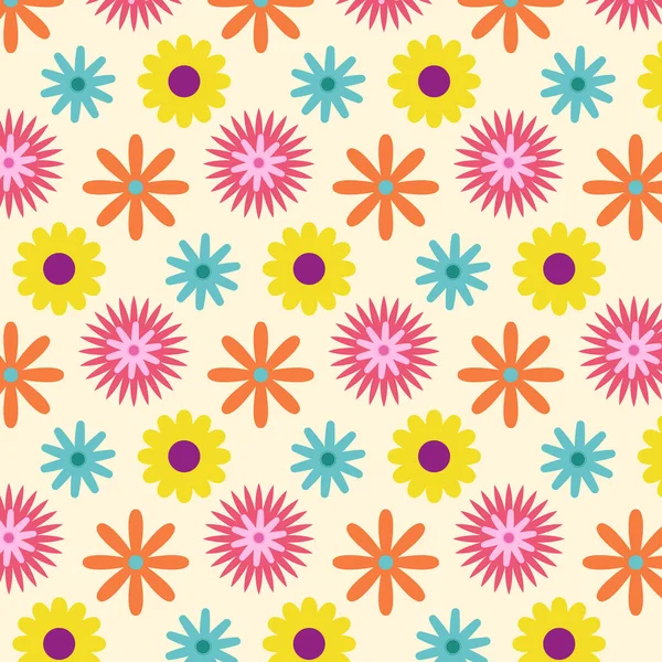 Seamless Pattern Flower Vector Illustration