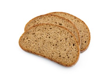 Beyaz arkaplanda toptan ekmek