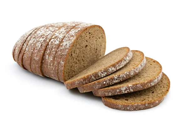 Ψωμί Ολικής Άλεσης Λευκό Φόντο — Φωτογραφία Αρχείου