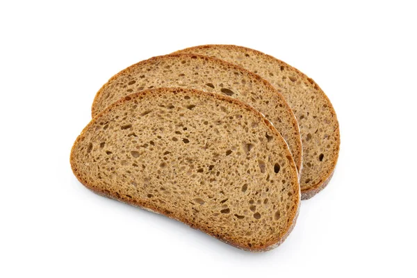 Ψωμί Ολικής Άλεσης Λευκό Φόντο — Φωτογραφία Αρχείου