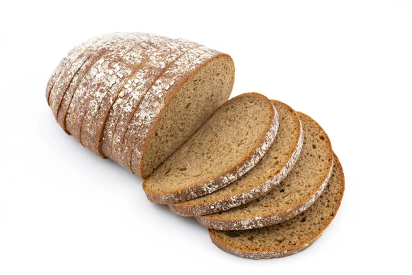 Wholemeal Bread White Background — Stock Photo, Image