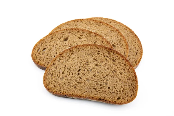 Chleb Pełnoziarnisty Białym Tle — Zdjęcie stockowe