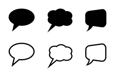 beyaz zemin üzerine konuşma balonu simgeler