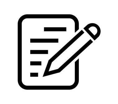 Beyaz arkaplan üzerindeki belge simgesi