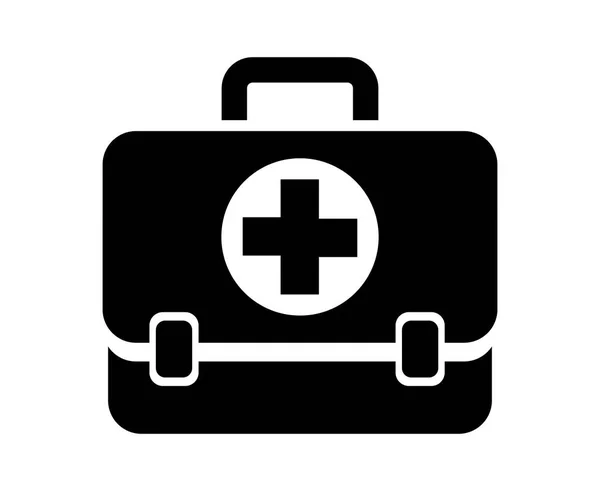 ไอคอนช ดปฐมพยาบาลบนพ นหล ขาว — ภาพเวกเตอร์สต็อก
