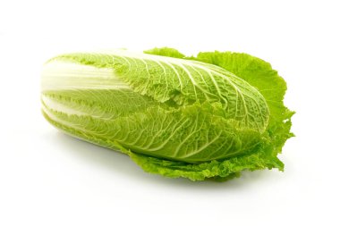 Beyaz arka planda Çin lahanası