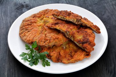 Tabakta kızartılmış Macrolepiota Procera