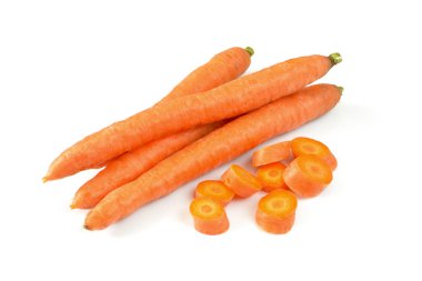 Beyaz arka planda havuç