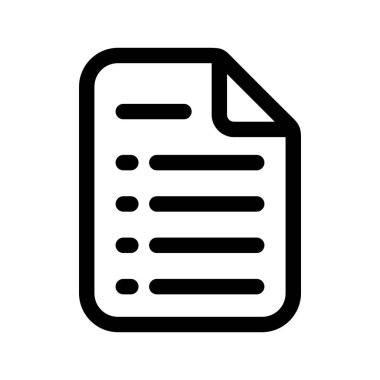 Beyaz arkaplan üzerindeki belge simgesi